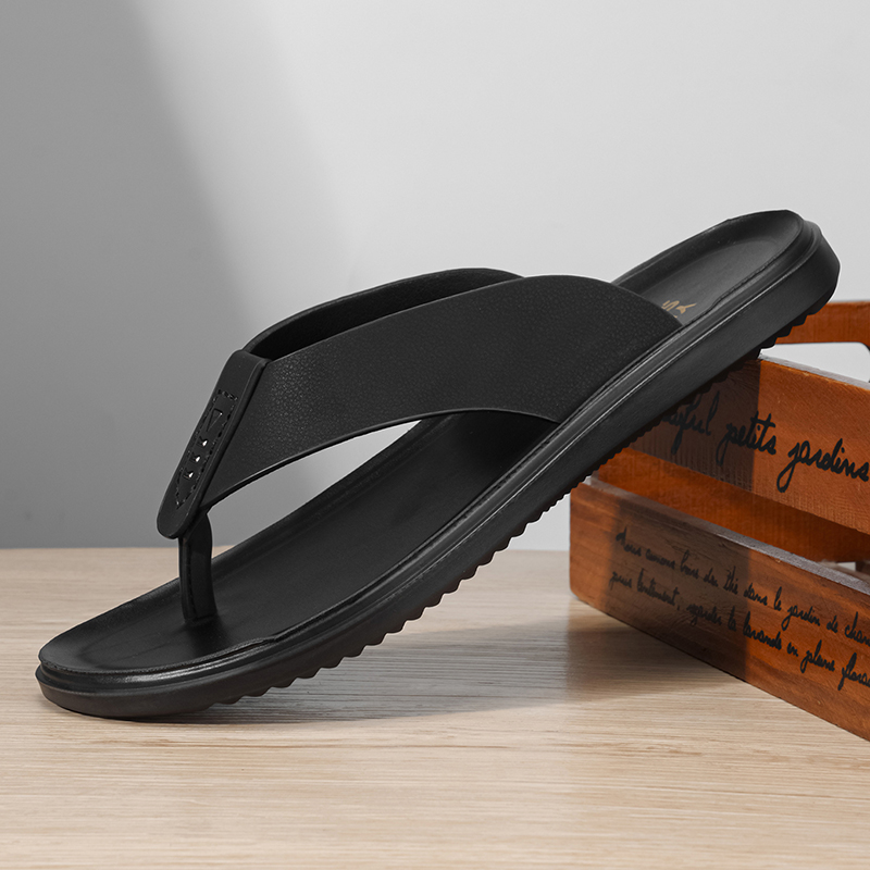 Thong Flat Sandal - Proste męskie letnie klapki, antypoślizgowe japonki