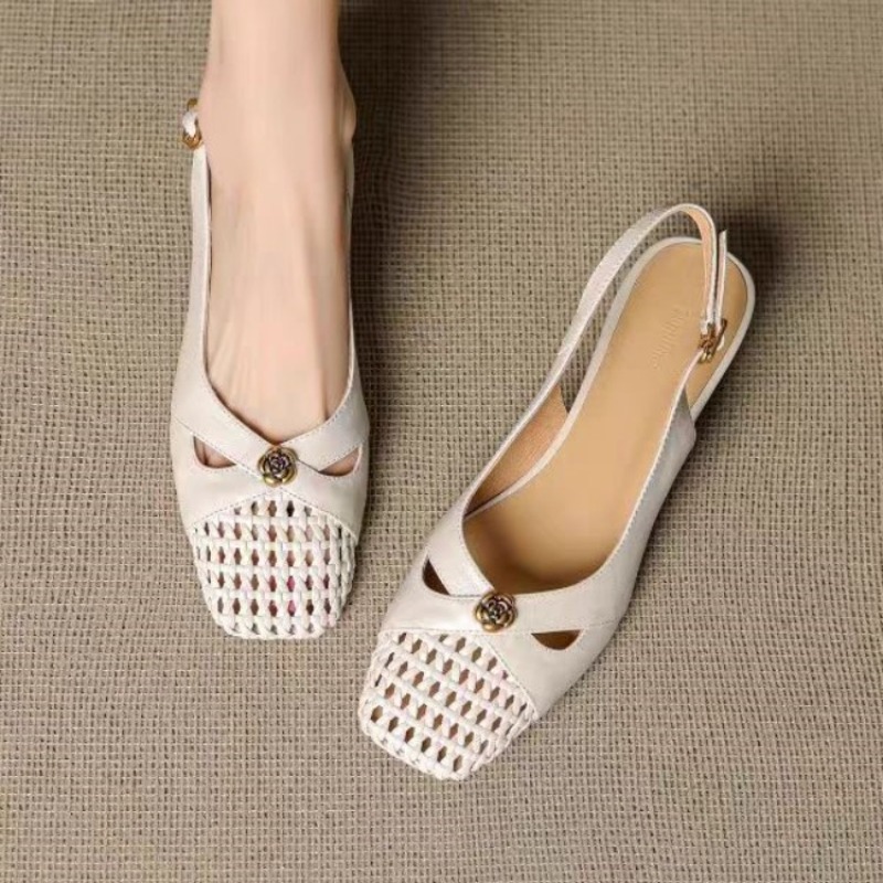 Shoes For Women Flats - Damskie sandały w stylu francuskim z