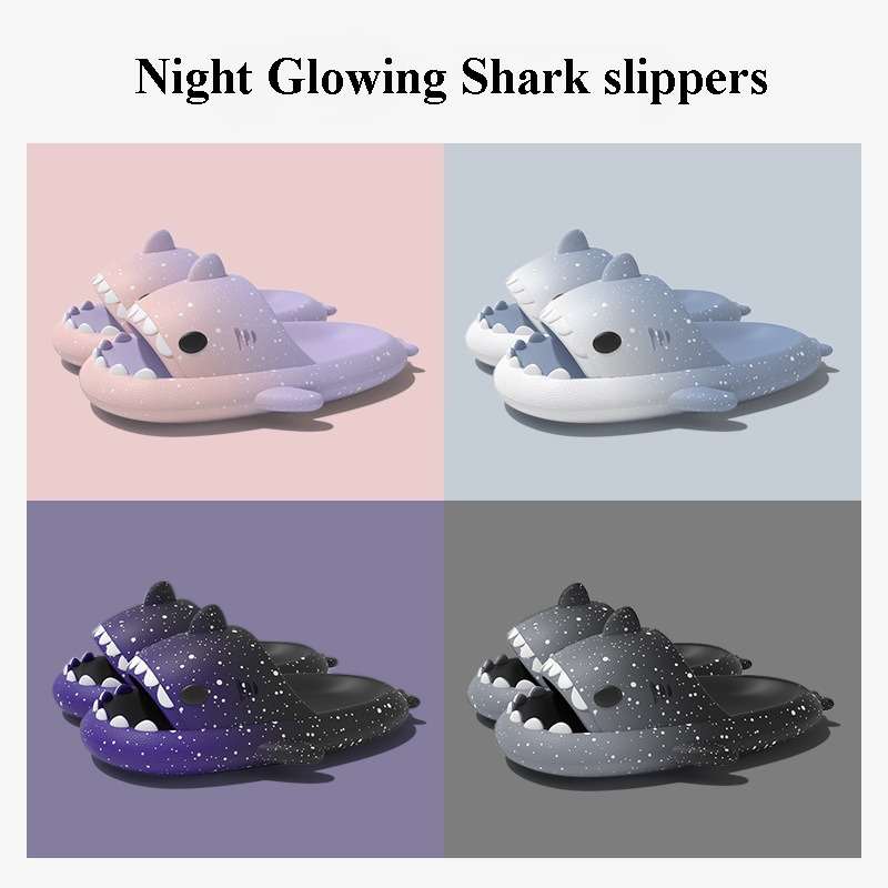 Women'S Shoes To Men'S Size - Cute Cartoon Shark kapcie dla kobiet