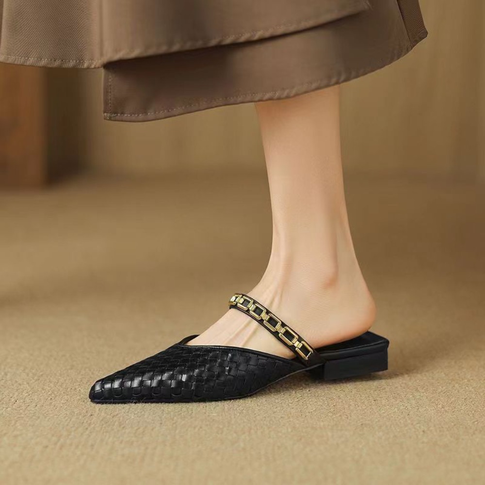 Women'S Shoes Clogs - 2026 Nowe Retro Szpiczaste Wsuwane Baleriny
