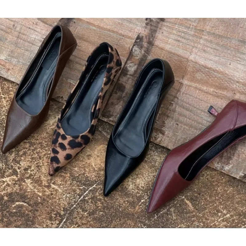 Women'S Shoes In Fashion - 2024 Kobiety Seksowne Wysokie Obcasy Burgundy