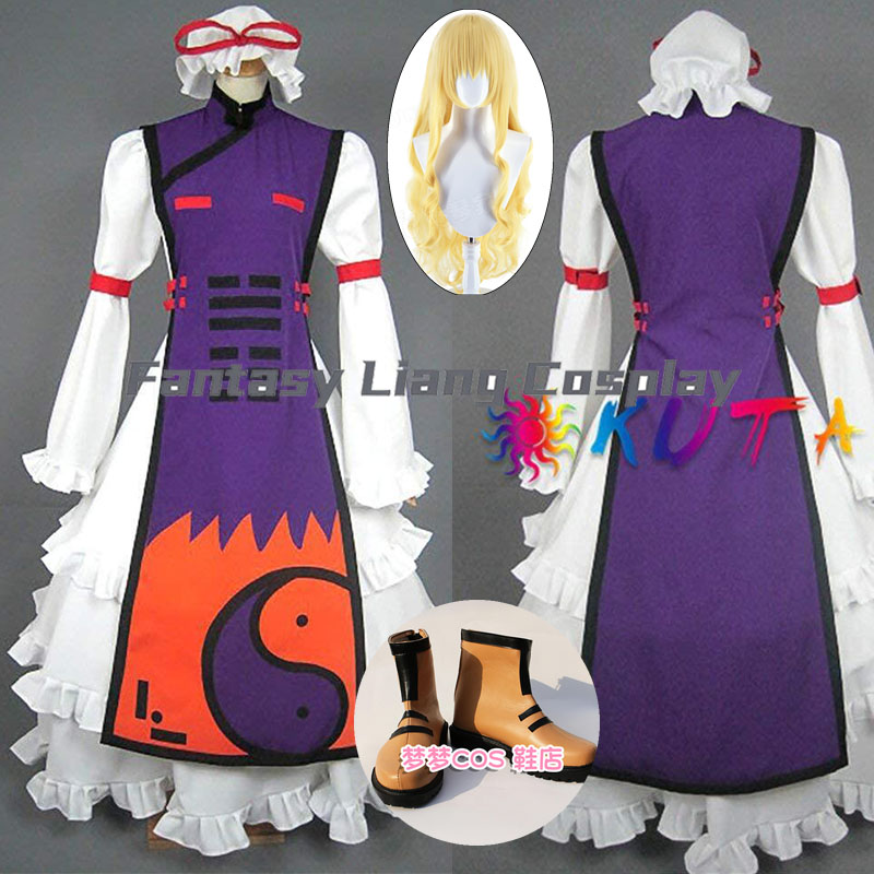 Women Shoes Japan - Anime Yakumo Yukari Strój Cosplay Peruka