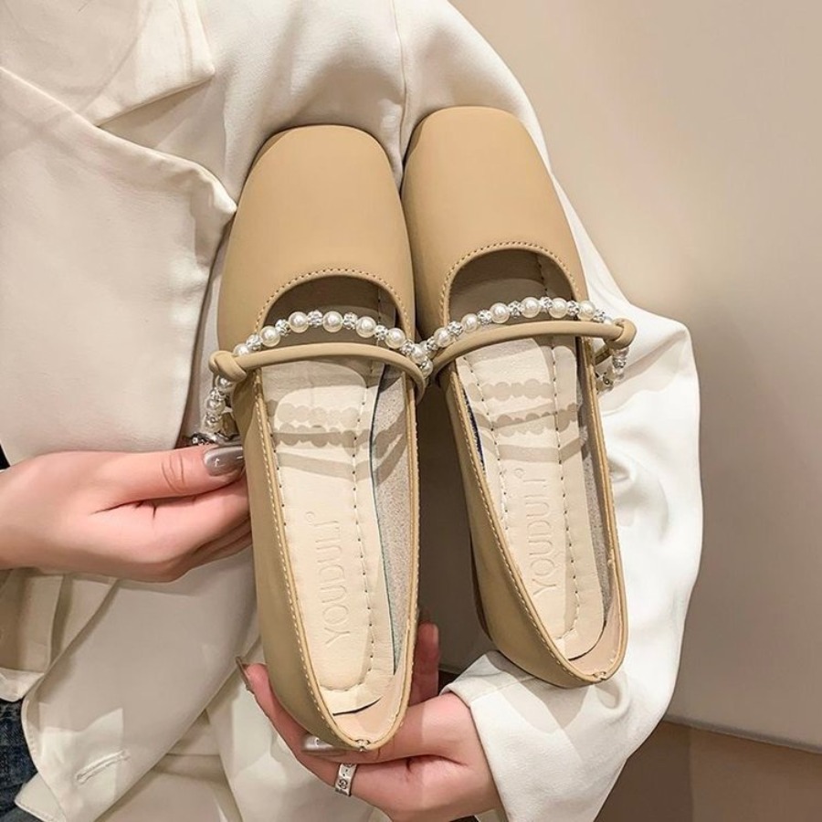 Shoes For Women Flats - Nowe Eleganckie Francuskie Baleriny z Perłami,
