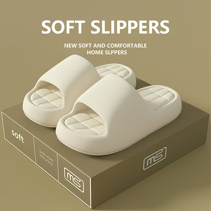 Women'S Shoes To Men'S Size - Damskie klapki domowe z grubą miękką