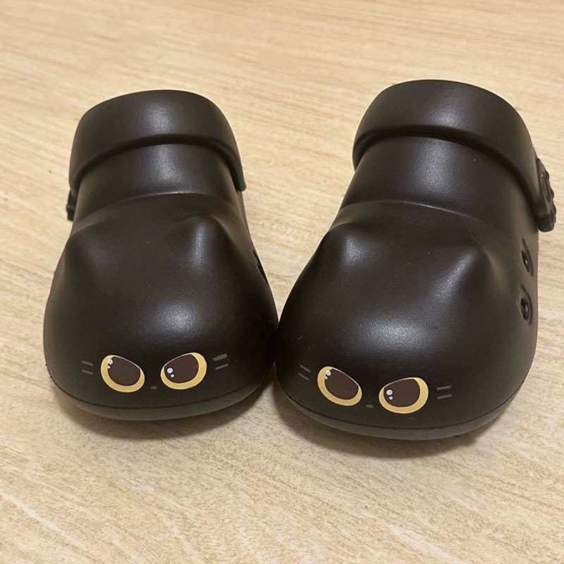 Women'S Shoes Clogs - Nowe kreatywne czarne kapcie w kształcie