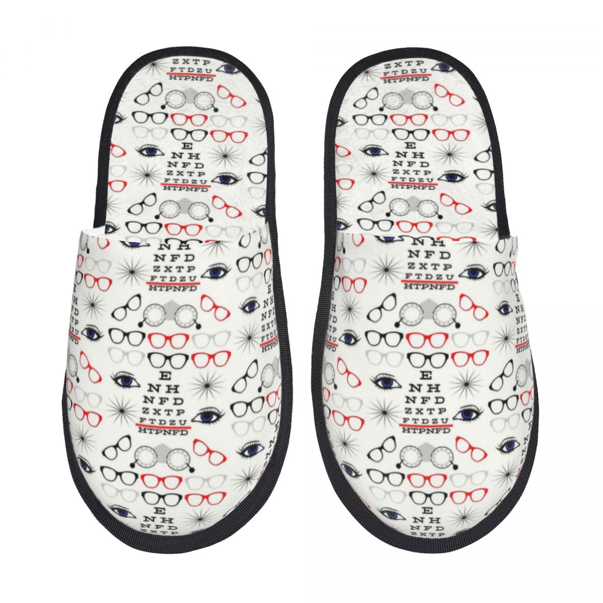 Shoes Women Chart - Zabawne Kapcie Domowe z Miękkiej Pianki