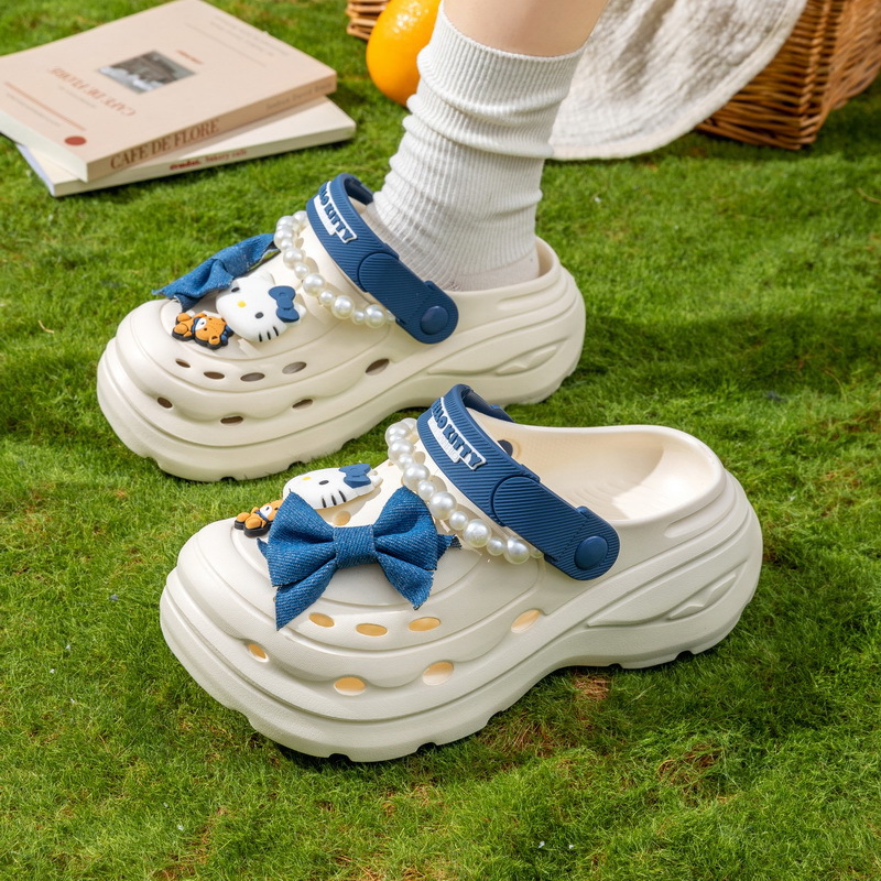 Urocze perłowe kokardki Hello  – Women'S Shoes Clogs recenzja i cena