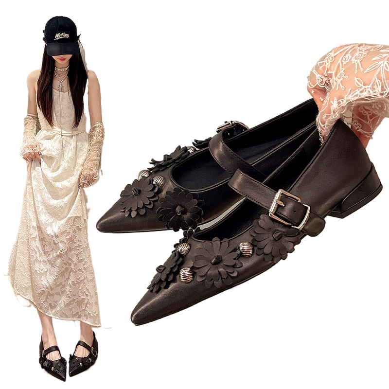 Metalowe nitowane klamry, mięk – Shoes For Women Flats recenzja i cena