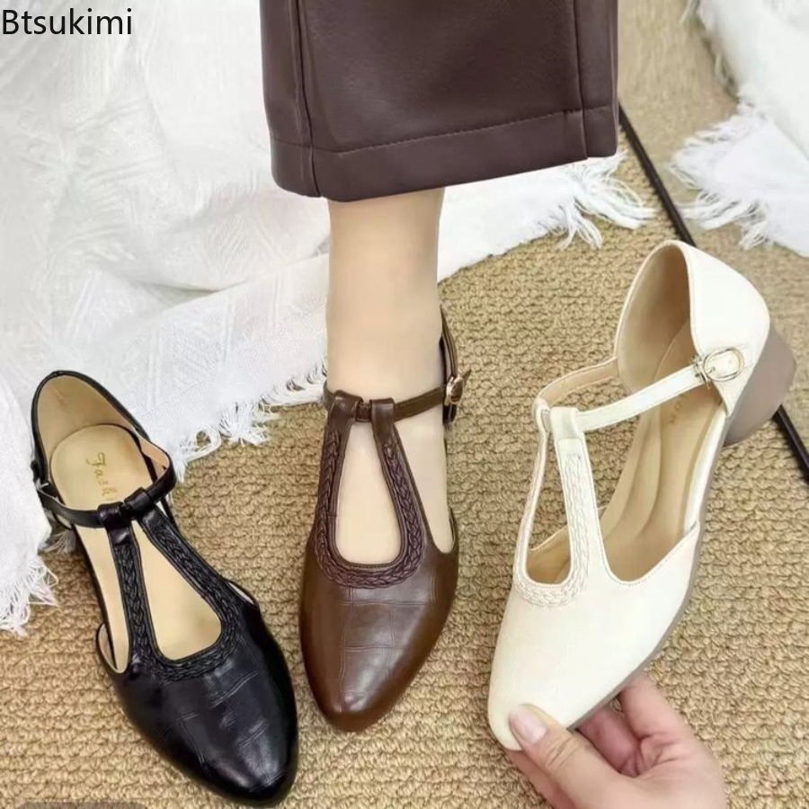 Nowe Letnie Damskie Retro Ażur – Ankle Strap Heels recenzja i cena
