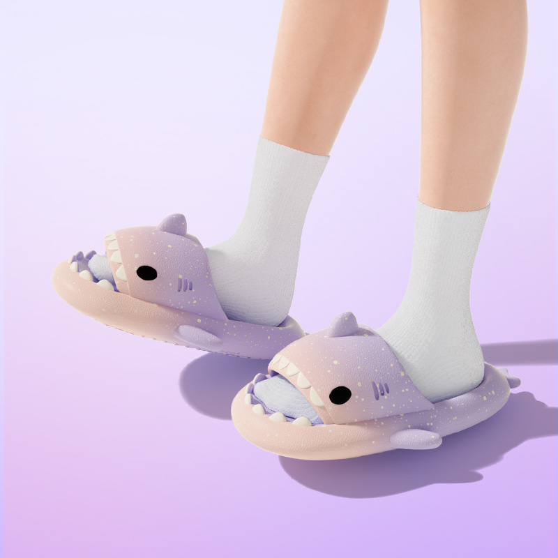 Cute Cartoon Shark kapcie dla  – Women'S Shoes To Men'S Size recenzja i cena