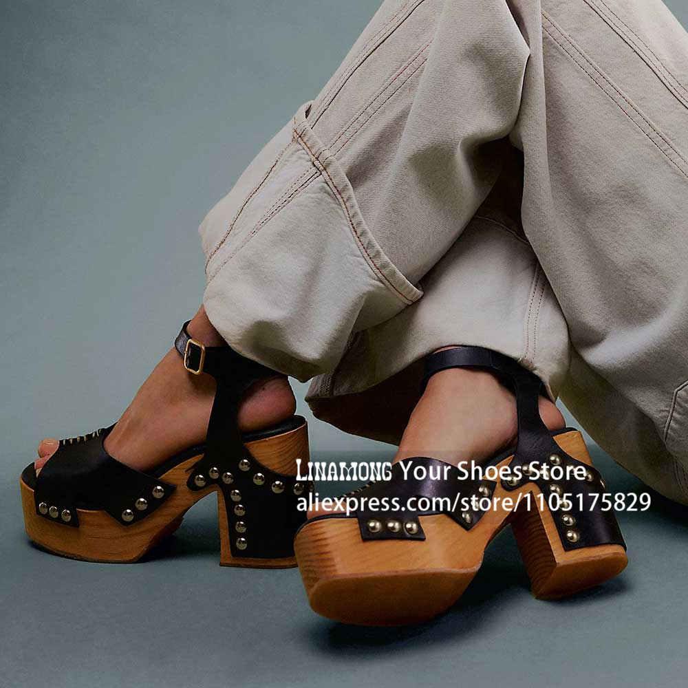 Sandały na platformie z masywn – Women'S Shoes Clogs recenzja i cena
