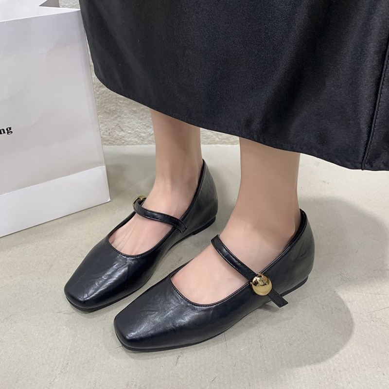 Ultra miękkie skórzane czarne  – Shoes For Women Flats recenzja i cena