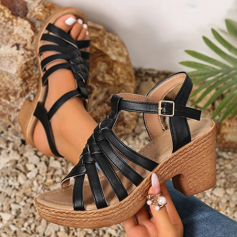 Moda Tkane paski Sandały na wy – Ankle Strap Heels recenzja i cena